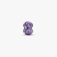 Cargar imagen en el visor de la galería, Mini Charm Infinito effetto metallico viola
