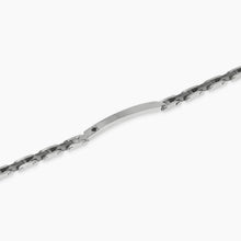 Carica l'immagine nel visualizzatore di Gallery, Bracciale da uomo in acciaio con piastra e inserti in ceramica Style 21 Kidult 831097