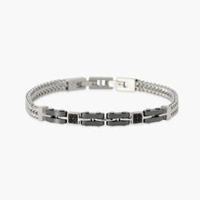 Carica l'immagine nel visualizzatore di Gallery, Bracciale da uomo in acciaio e ceramica Style 56 Kidult 831187