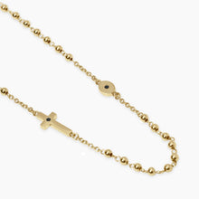 Carica l'immagine nel visualizzatore di Gallery, Collana da uomo in acciaio dorato con croce Style 01 Kidult 851089