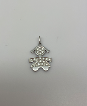 Carica l'immagine nel visualizzatore di Gallery, Ciondolo Bimba in oro bianco 18kt Alchimie con Diamanti ct.0.10 71054