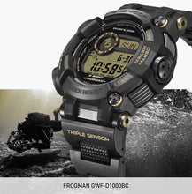 Carica l'immagine nel visualizzatore di Gallery, Orologio multifunzione da uomo G-Shock MASTER OF G
FROGMAN GWF-D1000BC-1