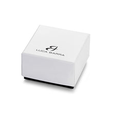 Load image into Gallery viewer, Steel letter charm with white Luca Barra crystals