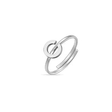 Cargar imagen en el visor de la galería, Anillo de mujer de acero con letra de Luca Barra