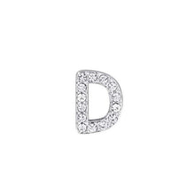 Load image into Gallery viewer, Steel letter charm with white Luca Barra crystals
