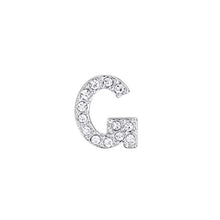 Load image into Gallery viewer, Steel letter charm with white Luca Barra crystals