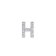 Load image into Gallery viewer, Steel letter charm with white Luca Barra crystals