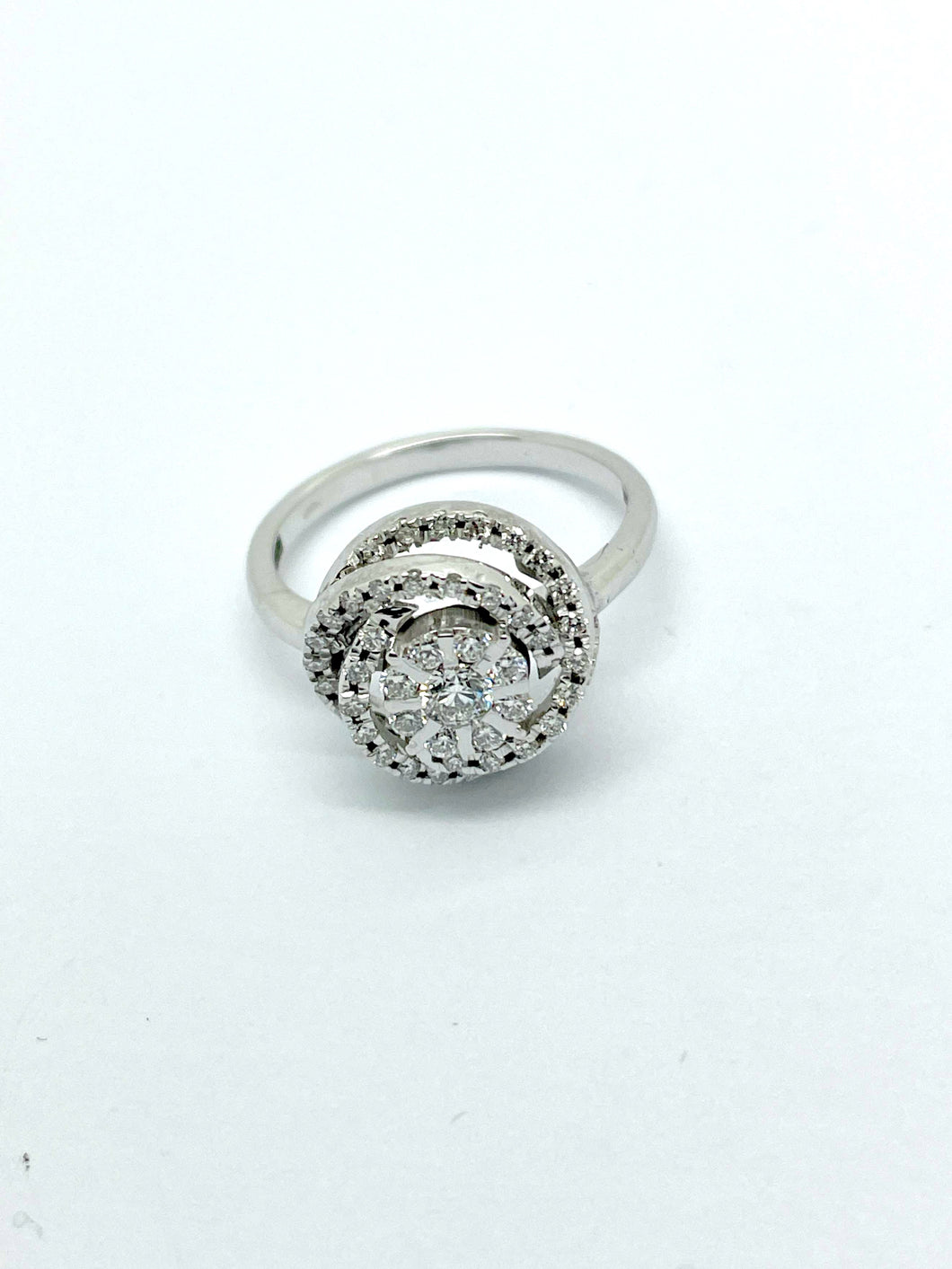 Anello da Donna Alchimie in Oro Bianco e Diamanti taglio Brillante ct.0,60 codice 71023