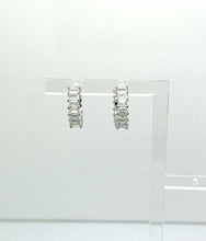 Carica l'immagine nel visualizzatore di Gallery, Cerchi in argento e zirconi taglio baguette dm 16mm Cod. 77023