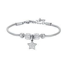 Carica l'immagine nel visualizzatore di Gallery, Bracciale bambina in acciaio con stella Luca Barra JB180