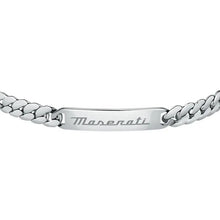 Carica l'immagine nel visualizzatore di Gallery, Bracciale da uomo in acciaio e targhetta Maserati Iconic JM222AVD06