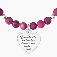 Carica l'immagine nel visualizzatore di Gallery, Bracciale Da Donna Con Agata Fucsia Kidult 732152
