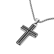 Carica l'immagine nel visualizzatore di Gallery, Collana da uomo in acciaio con croce Breil Steel & Spark TJ3980