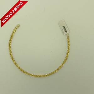 ORO 18KT bracciale corda  in oro giallo cm. 20 peso g.3.1