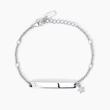 Carica l'immagine nel visualizzatore di Gallery, Bracciale da donna in argento con targhetta incidibile Mabina 533641