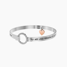 Carica l'immagine nel visualizzatore di Gallery, Bracciale rigido da donna in acciaio Tu sei una persona... Kidult 731058