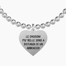 Load image into Gallery viewer, Kidult 731425 women's steel bracelet with spheres and heart pendant