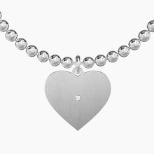 Load image into Gallery viewer, Kidult 731425 women's steel bracelet with spheres and heart pendant