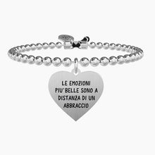 Load image into Gallery viewer, Kidult 731425 women's steel bracelet with spheres and heart pendant