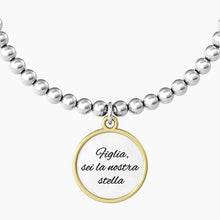 Load image into Gallery viewer, Women's steel bracelet with round pendant spheres Figlia Kidult 731928