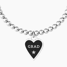 Cargar imagen en el visor de la galería, Pulsera de mujer de acero con colgante de corazón y esferas Grad Kidult 731938