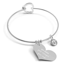 Load image into Gallery viewer, Women's bracelet 10 Good Resolutions bangle ''From today more time for us'' B5149
