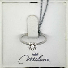 Carica l'immagine nel visualizzatore di Gallery, Anello Da Donna Miluna Solitario In Oro Bianco 18Kt con Diamante LID3024-009