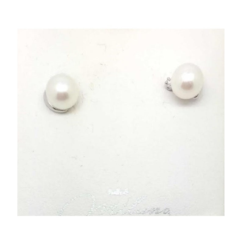 Orecchini Da Donna Miluna In Oro Bianco e Perle PER1606