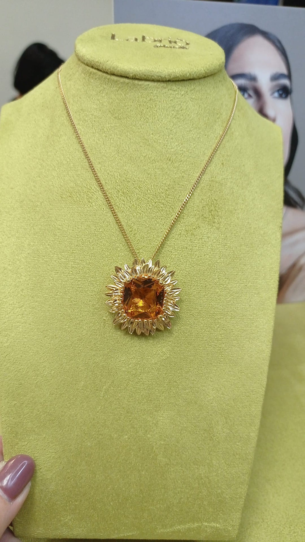 Collana da donna in argento 925 dorato Girasole Labriò 2223
