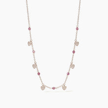 Carica l&#39;immagine nel visualizzatore di Gallery, Collana da donna in argento placcato oro rosa VIVA LA VIDA Mabina 553458
