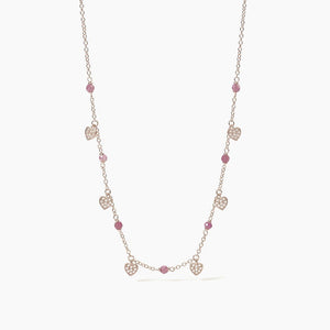 Collana da donna in argento placcato oro rosa VIVA LA VIDA Mabina 553458
