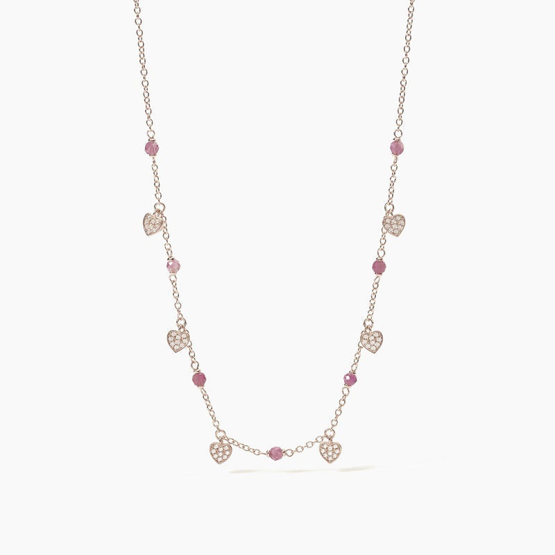 Collana da donna in argento placcato oro rosa VIVA LA VIDA Mabina 553458