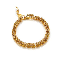 Carica l&#39;immagine nel visualizzatore di Gallery, Bracciale da donna in Argento 925 dorato bizantina mini Giovanni Raspini 08154
