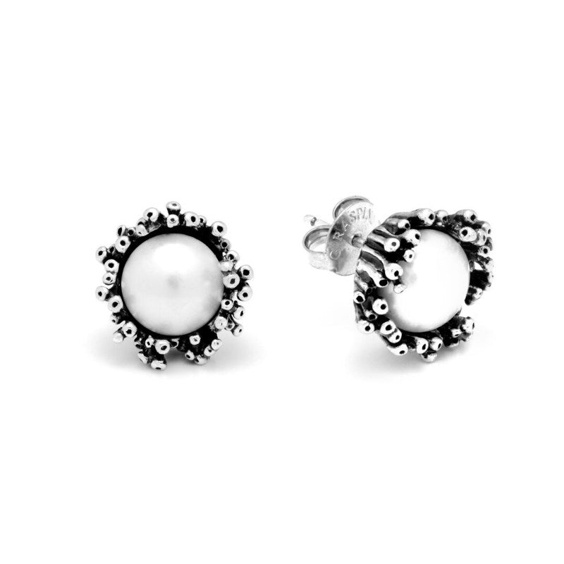 Women's earrings in 925 Silver Anemone Button Giovanni Raspini 10568
