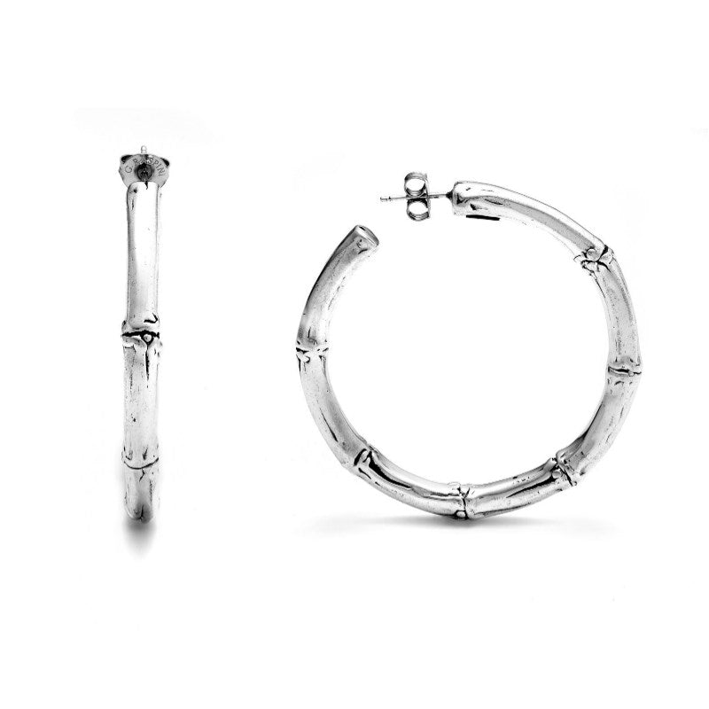 Orecchini da donna in Argento 925 Cerchio Bambu' Grandi Giovanni Raspini 10653