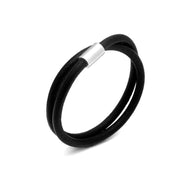 Pulsera, collar de hombre en cuero plateado 925 Giovanni Raspini 11351