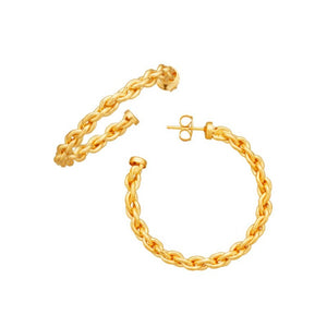 Orecchini da donna in Argento 925 dorato catena di grano Giovanni Raspini 12368