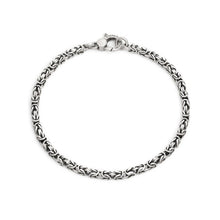 Load image into Gallery viewer, Bracciale da uomo in Argento 925 bizantino quadrato Giovanni Raspini 12402L
