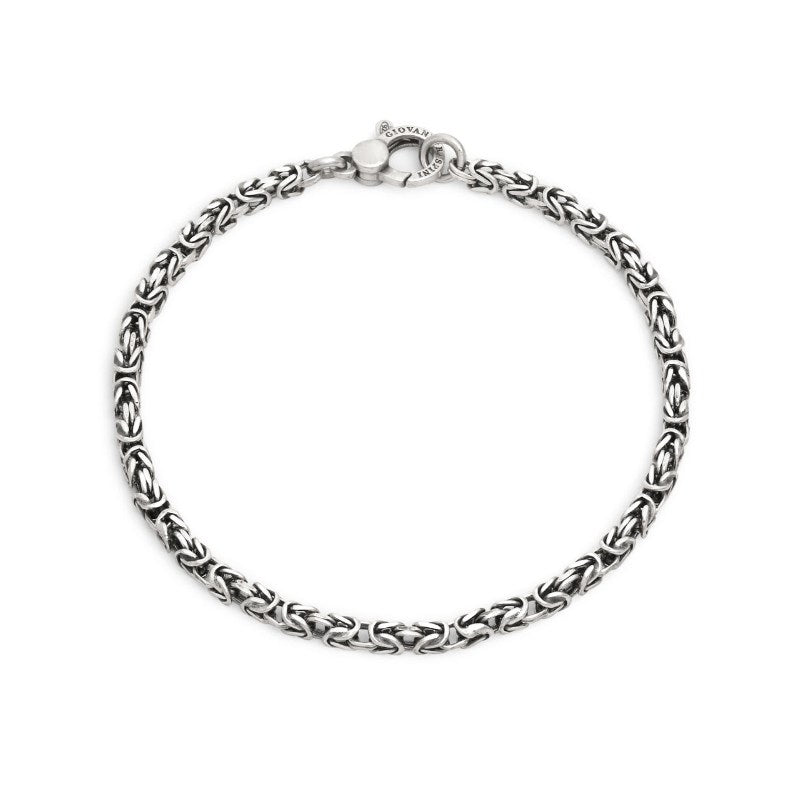 Bracciale da uomo in Argento 925 bizantino quadrato Giovanni Raspini 12402L
