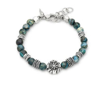 Load image into Gallery viewer, BRACCIALE ROSA DEI VENTI DIASPRO VERDE 12570L
