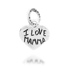 Load image into Gallery viewer, Charm in Argento 925 Giovanni Raspini cuore "i love mamma" piccolo 12728
