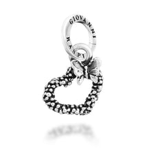Cargar imagen en el visor de la galería, Charm in Argento 925 Giovanni Raspini Cuore mimosa e farfalla 12730
