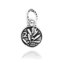 Cargar imagen en el visor de la galería, Charm in Argento 925 Giovanni Raspini 2 lira piccola 12816

