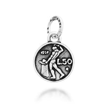 Cargar imagen en el visor de la galería, Charm in Argento 925 Giovanni Raspini 50 lira piccola 12819
