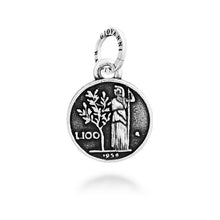 Cargar imagen en el visor de la galería, Charm in Argento 925 Giovanni Raspini 100 lira piccola 12820
