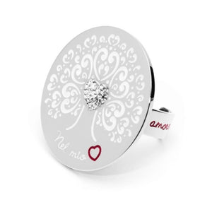 Anello da donna in acciaio albero dei valori Marlù 15AN007-S