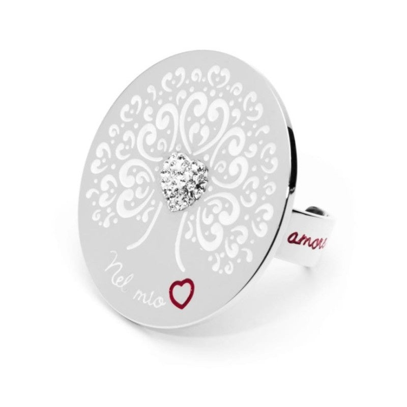 Anello da donna in acciaio albero dei valori Marlù 15AN007-S
