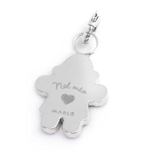 Charm in acciaio bimba con cristalli Marlù 15CH118-W