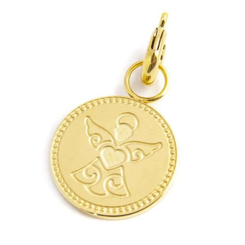 Charm in acciaio dorato angelo custode Marlù 15CH127G