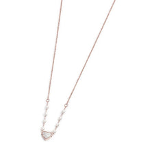 Carica l&#39;immagine nel visualizzatore di Gallery, Collana da donna in acciaio Rosé cristalli e perle Marlù 15CN031R-W
